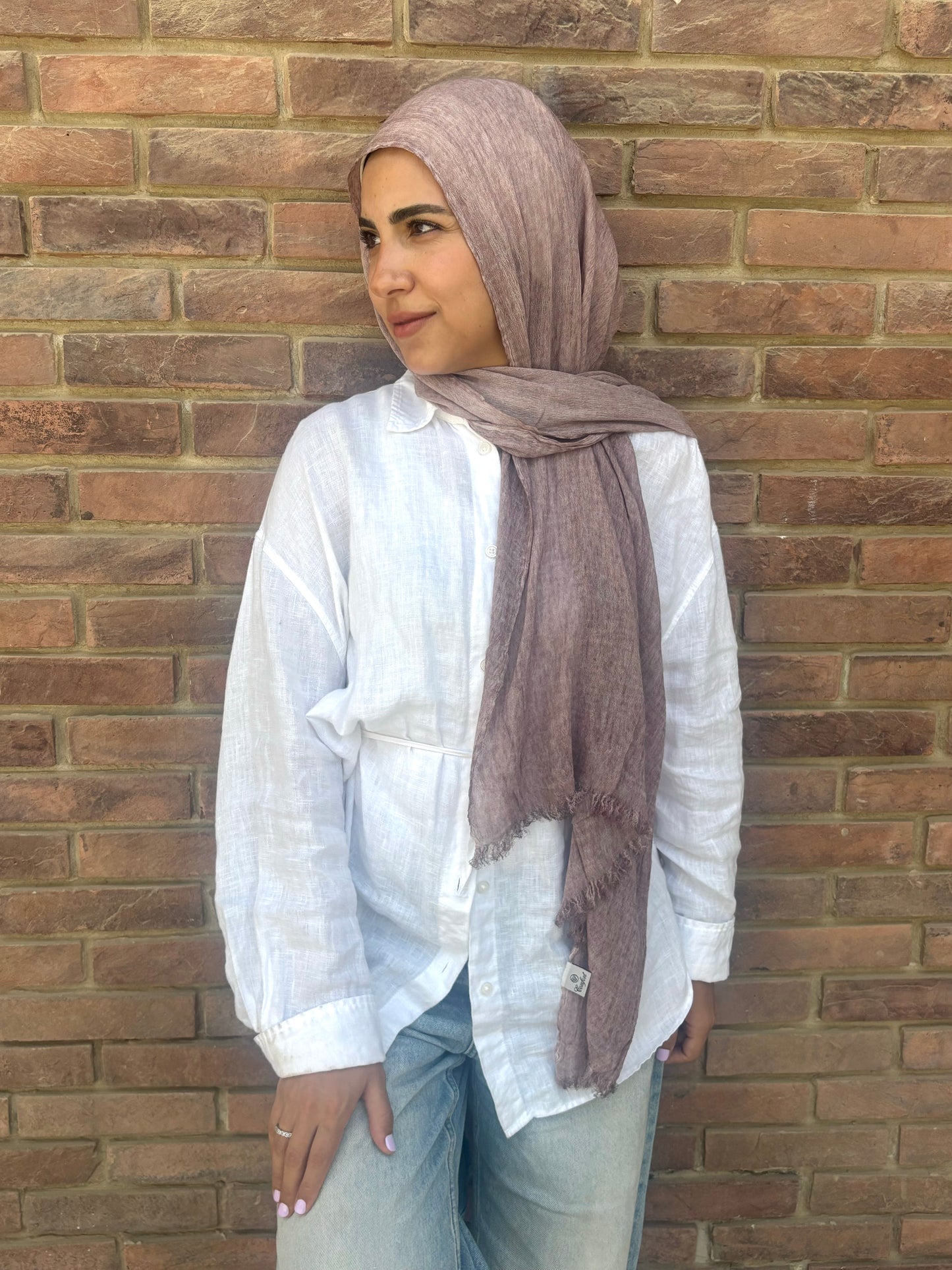 Lilac Linen Scarf