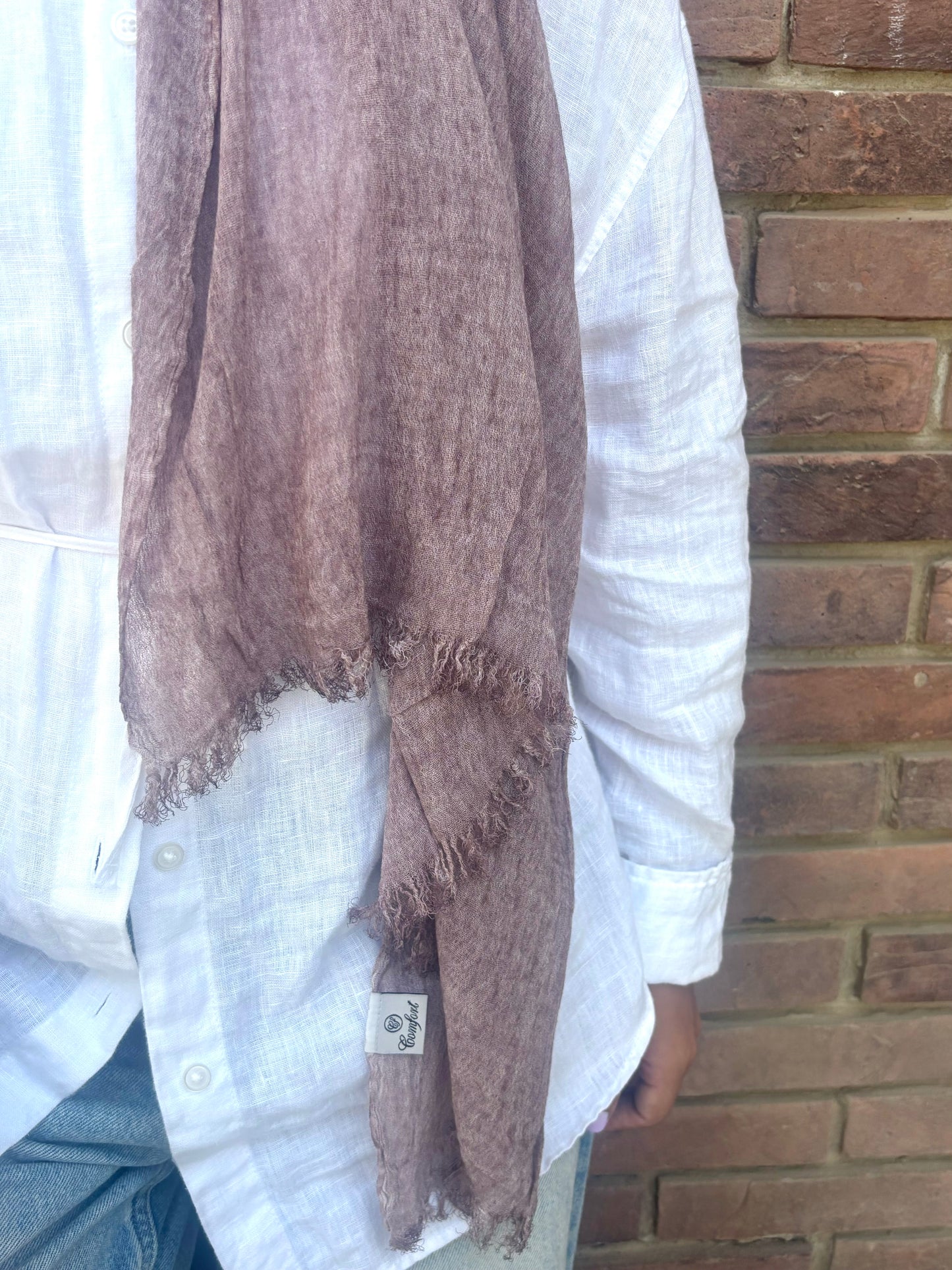 Lilac Linen Scarf