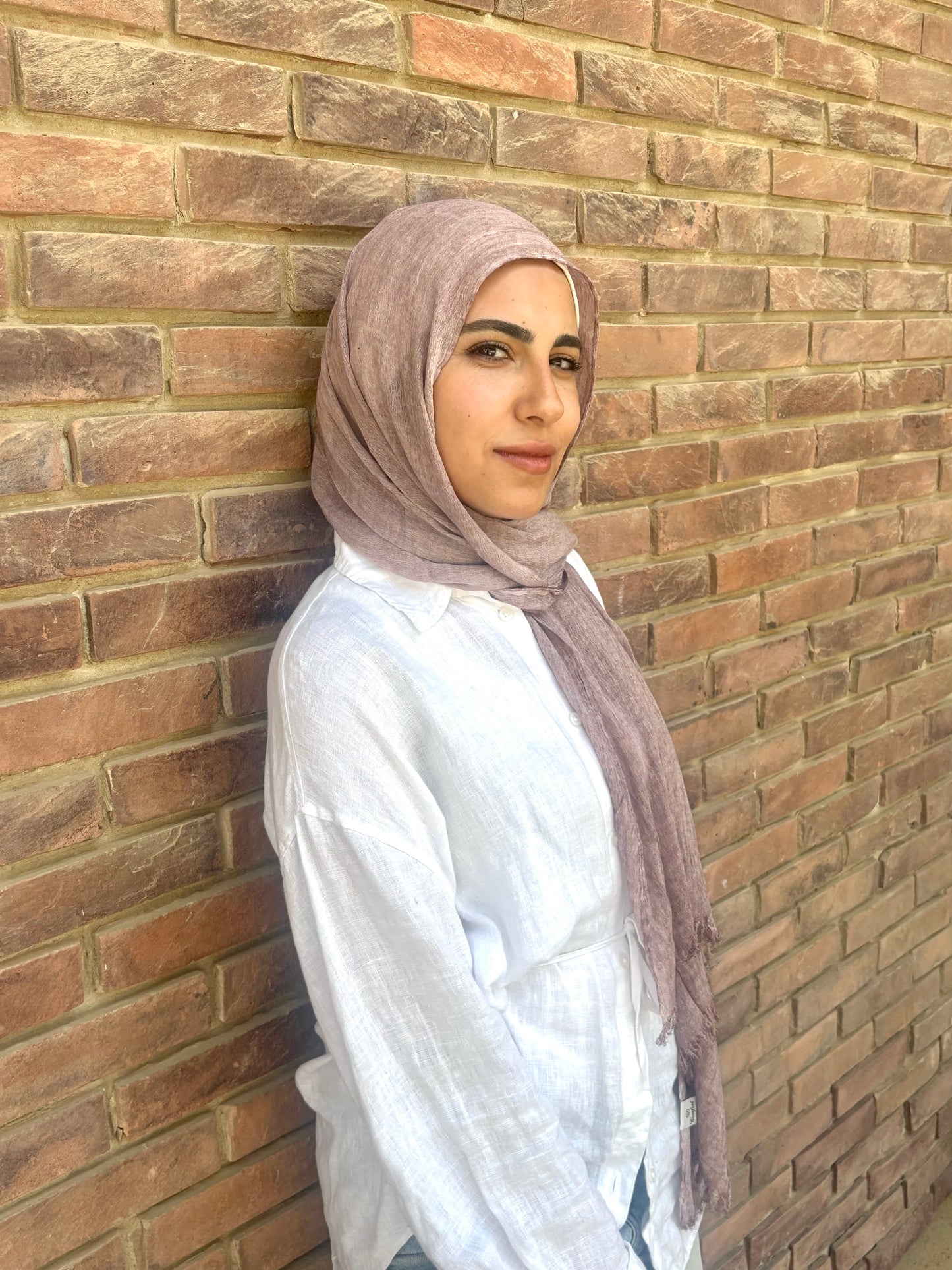 Lilac Linen Scarf