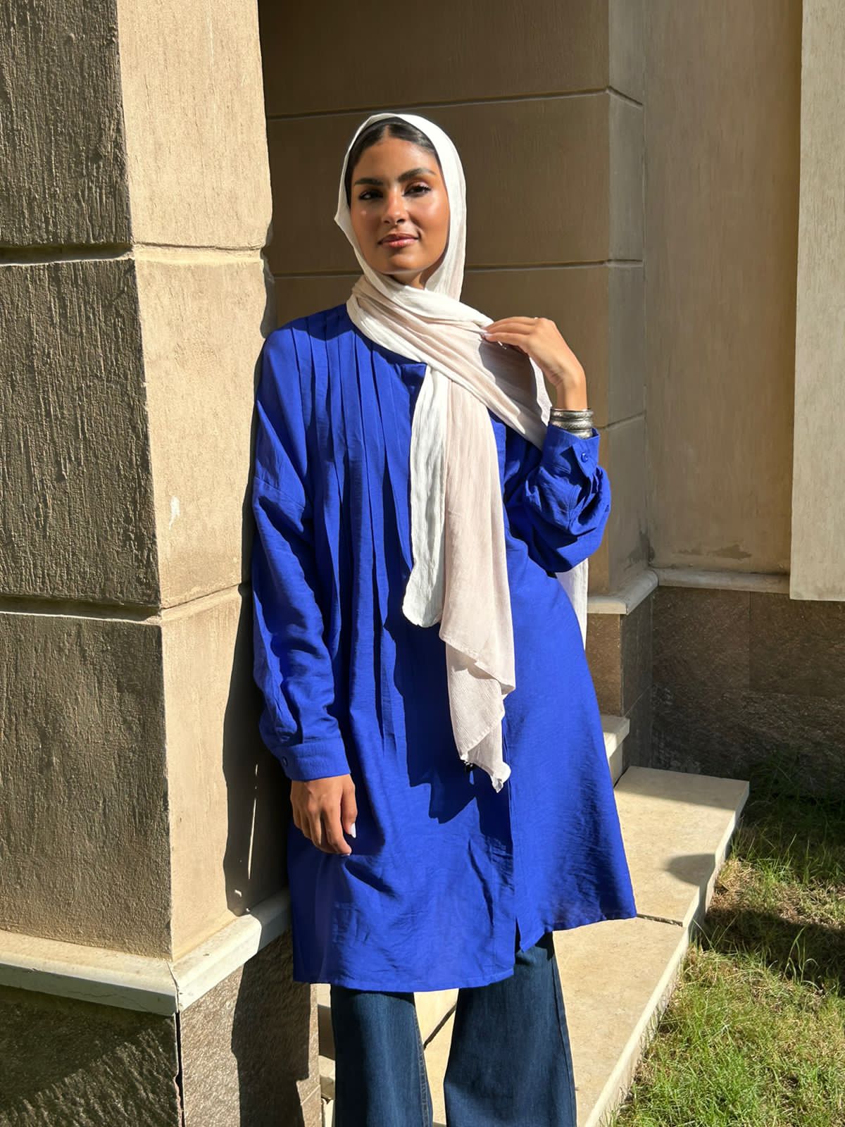 Pleated blouse